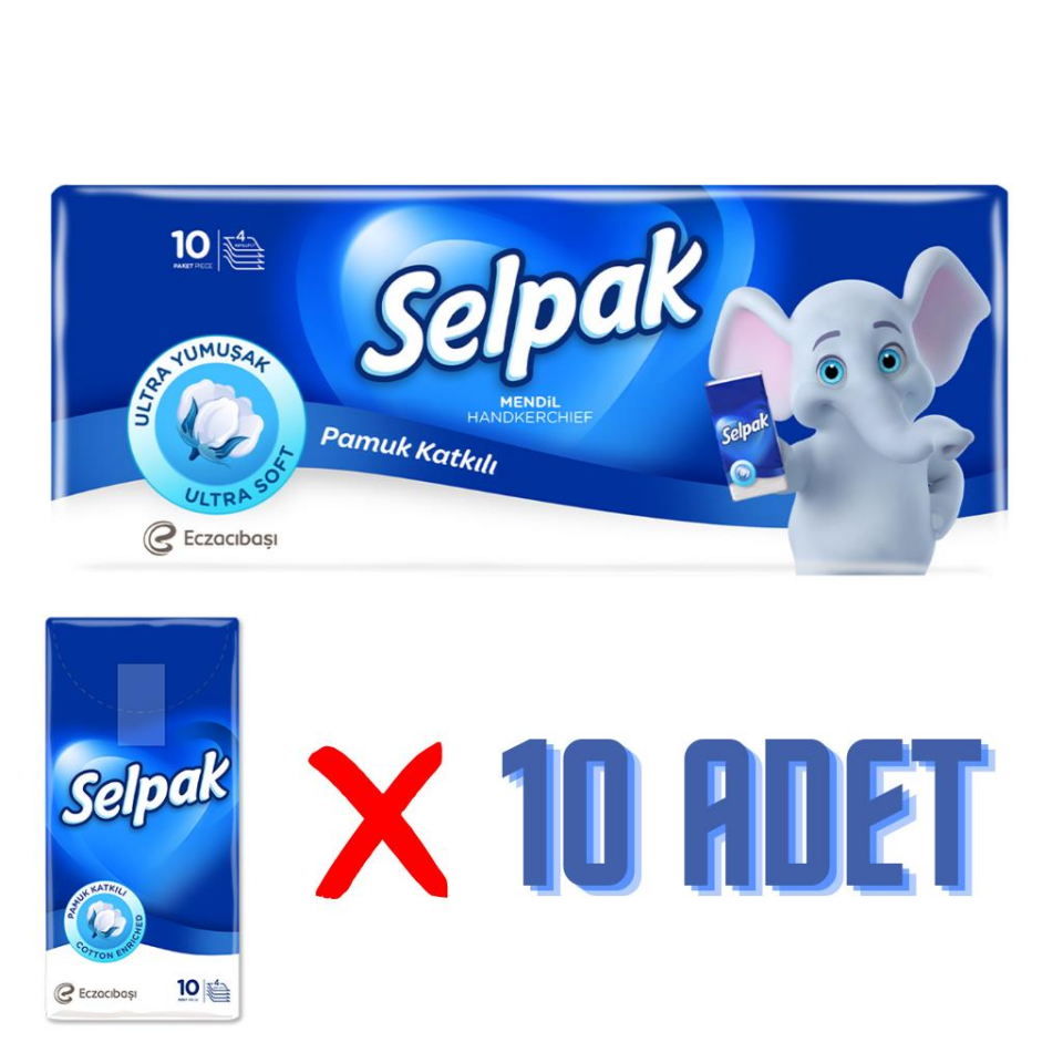 Selpak Mendil 10 Lu Paket - Klasik