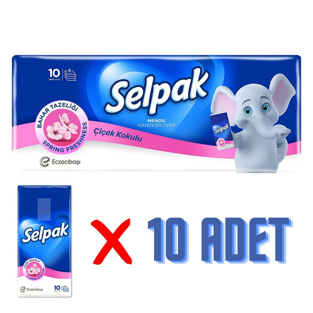 Selpak Mendil 10 Lu Paket - Çiçek Kokulu