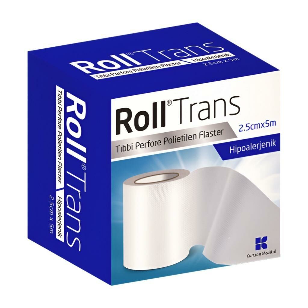 Roll Trans Tıbbi Perfore Polietilen Flaster Hipoalerjenik 2,5 Cm X 5 M