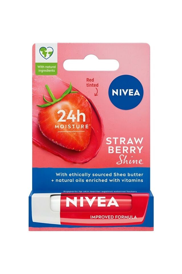 Nivea Bakım Yapan Dudak Bakım Kremi Straw Berry 4,8 G