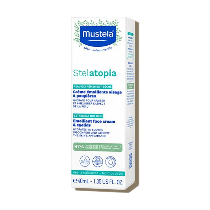 Mustela Stelatopia Yatıştırıcı Çok Kuru Cilt İçin Emolyent Yüz Kremi 40 Ml