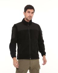 Single Sword Erkek&Kadın Tactical Garni Polar Mont-Hırka-Ceket SİYAH - 3XL