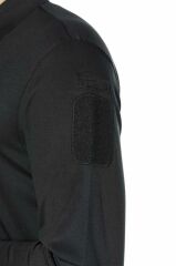 Single Sword Bisiklet Yaka Uzun Kollu  Basic&Taktik Erkek T-shirt SİYAH - L
