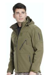 Çapraz Cepli Askeri Tactical Softshell Polar Mont SİYAH - M