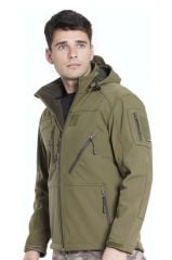 Çapraz Cepli Askeri Tactical Softshell Polar Mont HAKİ - S