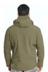 Çapraz Cepli Askeri Tactical Softshell Polar Mont SİYAH - M