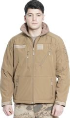 Çapraz Cepli Askeri Tactical Softshell Polar Mont BEJ - S