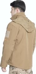 Çapraz Cepli Askeri Tactical Softshell Polar Mont BEJ - S