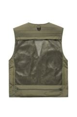 Single Sword 15 Cepli Çok Amaçlı Avcı Sporcu Yeleği - Outdoor Fileli Yelek HAKİ - 3XL