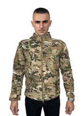 Single Sword Su ve Rüzgar Geçirmez Tactical Softshell Mont MULTİCAM - S