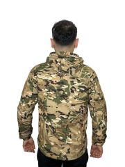 Single Sword Su ve Rüzgar Geçirmez Tactical Softshell Mont MULTİCAM - S