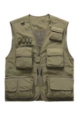 Single Sword 15 Cepli Çok Amaçlı Avcı Sporcu Yeleği - Outdoor Fileli Yelek BEJ - 2XL