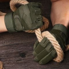 Taktik Tam Parmak Dokunmatik Eldiven-Motosiklet-Bisiklet-Spor-Outdoor-Eldiven SİYAH - XL