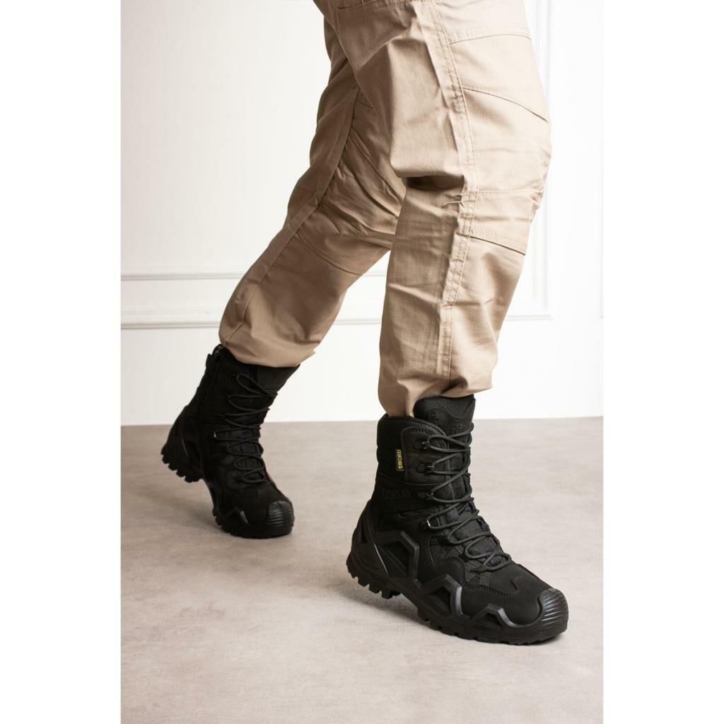 SS602 Fermuarlı/bağcıklı Taktik/outdoor Unisex Kışlık Polis Siyah Bot SİYAH - 46