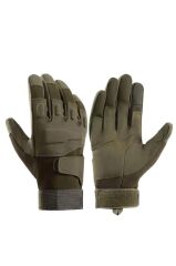 Taktik Tam Parmak Dokunmatik Eldiven-Motosiklet-Bisiklet-Spor-Outdoor-Eldiven HAKİ - L