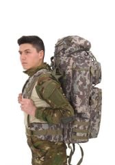 Single Sword 100+10L Su Geçirmez Outdoor Taktik Kamp Çantası PİKSEL