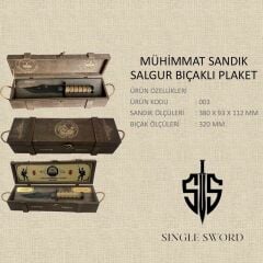 Single Sword Mühimmat sandığı Salgur Bıçaklı Plaket
