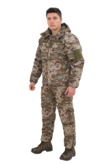 Single Sword Su Geçirmez Kışlık Softshell Mont&Pantolon Salopet Takım MULTİCAM - S