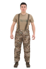 Single Sword Su Geçirmez Kışlık Softshell Mont&Pantolon Salopet Takım MULTİCAM - S