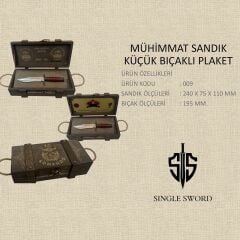 Single Sword Mühimmat sandığı küçük Kasaturalı Plaket