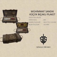 Single Sword Mühimmat sandığı küçük Kasaturalı Plaket