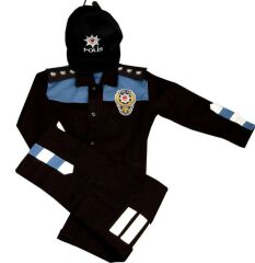 Kız&Erkek Çocuk Polis Kıyafeti (Şapka, Gömlek, Pantolon Takımı) Yeni Model SARI - 10
