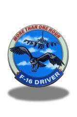 More Than One Hour F-16 Driver Plastik Arma Patch