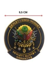 Devlet-i Ebed-Müddet 3D Kabartmalı Cırtlı Plastik Arma Patch 9.5 cm