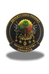 Devlet-i Ebed-Müddet 3D Kabartmalı Cırtlı Plastik Arma Patch 9.5 cm