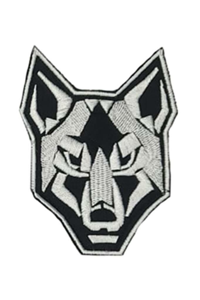 Single Sword Nakış Patch - Kurt Peç SİYAH-BEYAZ