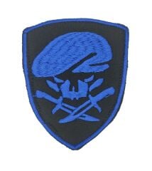 Single Sword Nakış Patch - Büyük Boy Bere-Bıçak Peç MAVİ-HAKİ