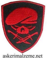 Single Sword Nakış Patch - Büyük Boy Bere-Bıçak Peç SİYAH-BEYAZ