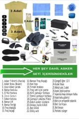 Single Sword 35 Parça Acemi Bedelli Asker Seti 2 Li  Set