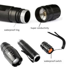 Single Sword Şarjlı Zoom'lu El Feneri - Ultra Parlak 3000 Lümen