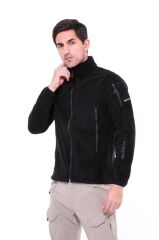 Single Sword Askeri ve Outdoor Erkek&Kadın Taktik Polar Mont-Hırka-Ceket SİYAH - M