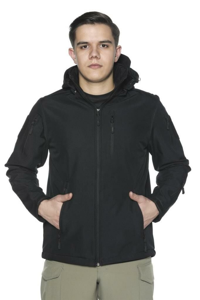 Single Sword Su Geçirmez Outdoor Softshell Taktik Erkek Mont SİYAH - M