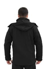 Single Sword Su&Rüzgar Geçirmez Outdoor Softshell Kışlık Erkek Mont (Kapüşonlu) MULTİCAM - 3XL
