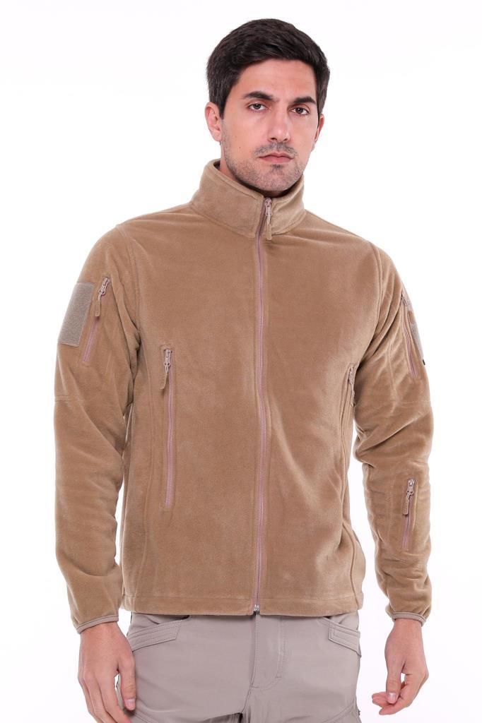Single Sword Askeri ve Outdoor Erkek&Kadın Taktik Polar Mont-Hırka-Ceket BEJ - 2XL