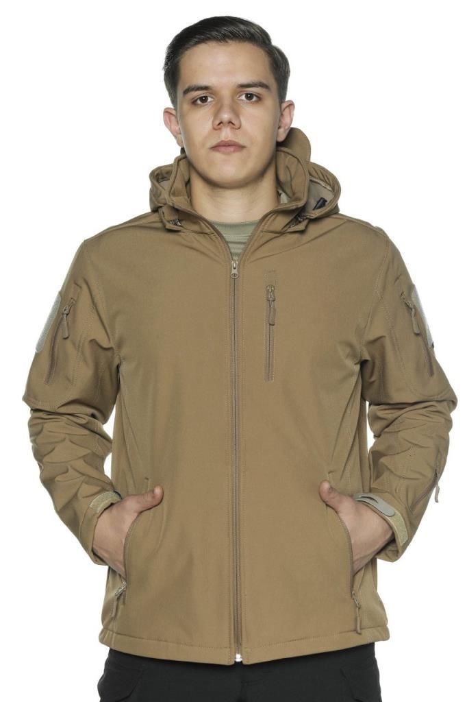 Single Sword Su Geçirmez Outdoor Softshell Taktik Erkek Mont BEJ - S