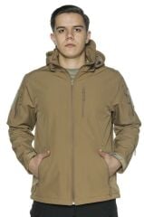 Single Sword Su Geçirmez Outdoor Softshell Taktik Erkek Mont BEJ - S