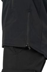 Single Sword Su&Rüzgar Geçirmez Outdoor Softshell Kışlık Erkek Mont (Kapüşonlu) SİYAH - 3XL