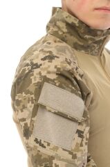 Single Sword Dirseklik Tasarımlı Polo Yaka Erkek Combat Tişört PİKSEL - 2XL