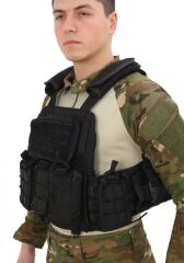 Single Sword Kasırga Tactical Balistik Plaka Takılabilen Açık Cepli Hücum Yeleği SİYAH