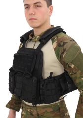 Single Sword Kasırga Tactical Balistik Plaka Takılabilen Açık Cepli Hücum Yeleği SİYAH