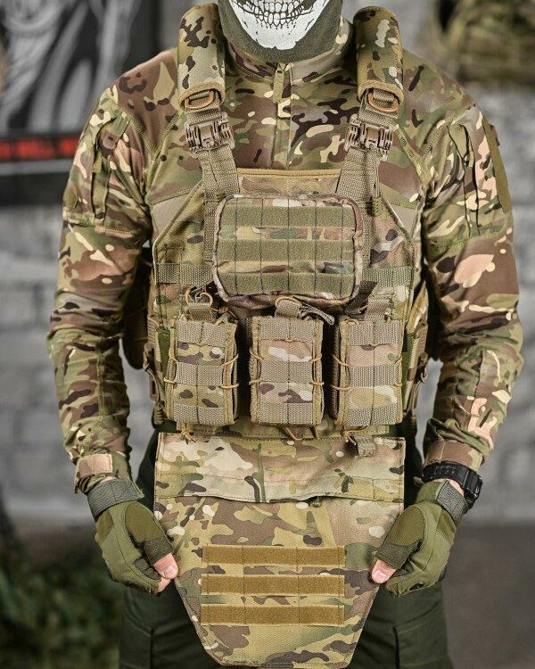Single Sword Kasık Korumalı Pratik Hücum Yeleği Kod-5 MULTİCAM
