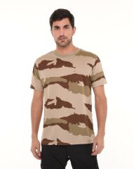 Single Sword Bisiklet Yaka Kısa Kollu Kamuflaj Erkek T-Shirt Ç.KAMUFLAJ - S