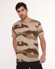 Single Sword Bisiklet Yaka Kısa Kollu Kamuflaj Erkek T-Shirt Ç.KAMUFLAJ - 2XL