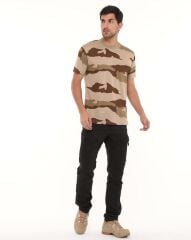 Single Sword Bisiklet Yaka Kısa Kollu Kamuflaj Erkek T-Shirt Ç.KAMUFLAJ - M