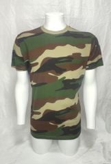 Single Sword Bisiklet Yaka Kısa Kollu Kamuflaj Erkek T-Shirt USA - M