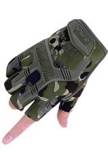 Mechanix Yarım Parmak Eldiven- Taktik Destekli Mexhanix Kadın Erken unisex Eldiven L - KAMUFLAJ
